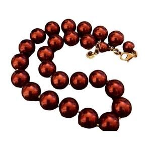 Charter Club Red Pearl Tower Necklace NWT